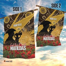 Personalised Australia Matildas ANZAC Day Garden Flag Last Post Poppy Lest We Forget LT14