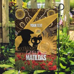 Personalised Australia Matildas ANZAC Day Garden Flag Last Post Poppy Lest We Forget LT14