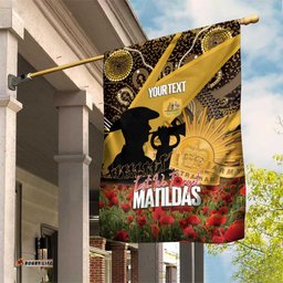 Personalised Australia Matildas ANZAC Day Garden Flag Last Post Poppy Lest We Forget LT14