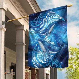 New Zealand Humpback Whale Matariki Garden Flag Maori New Year Taniko Niho Taniwha LT14