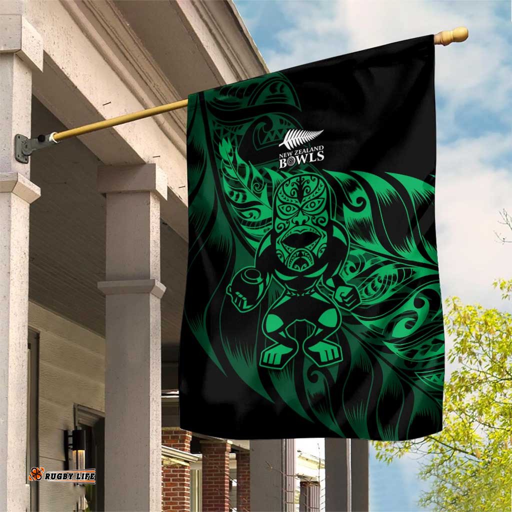 New Zealand Lawn Bowls Garden Flag Green Maori Warrior Tribal Silver Fern LT9