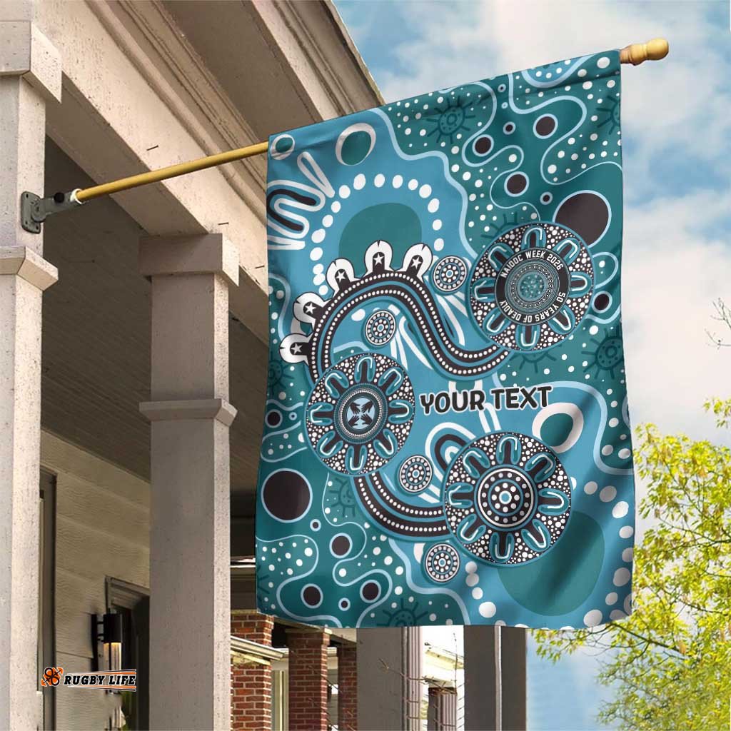 Personalised NAIDOC Week 50 Years Deadly Always Garden Flag Teal Aboriginal Artwork Dot Painting LT9