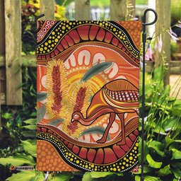 Indigenous Emu Australia Garden Flag Australian Bottlebrushes Aboriginal Art Proud LT14