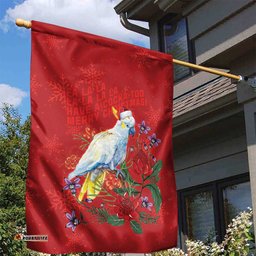 Merry Cocka-mas Garden Flag Australia Christmas Red Art LT9