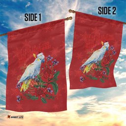 Merry Cocka-mas Garden Flag Australia Christmas Red Art LT9