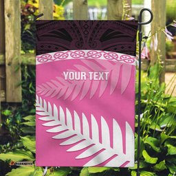 Custom New Zealand Aotearoa Cricket Garden Flag Go White Silver Fern LT14
