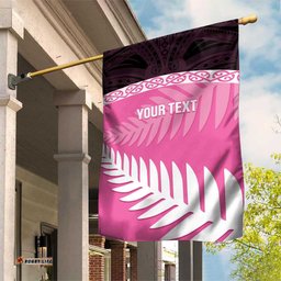 Custom New Zealand Aotearoa Cricket Garden Flag Go White Silver Fern LT14