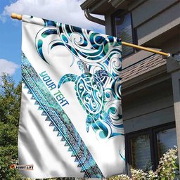 Kahui Whetu Paua shell Kowhaiwhai Taniko Personalised Garden Flag Turtle Tattoo Maori Tribal Style LT9