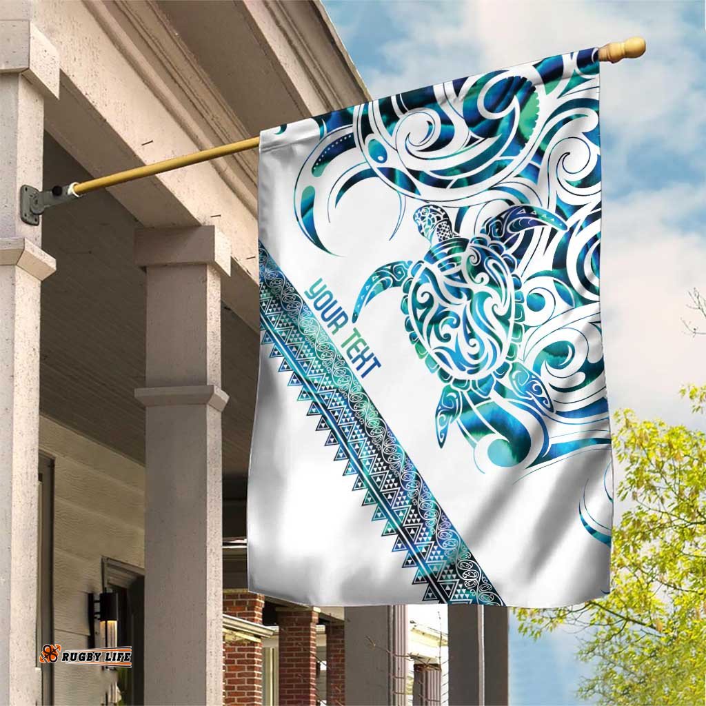 Kahui Whetu Paua shell Kowhaiwhai Taniko Personalised Garden Flag Turtle Tattoo Maori Tribal Style LT9