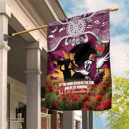 Personalised Sea Eagles Rugby ANZAC Day Garden Flag Last Post Poppy We Will Remember Them LT14