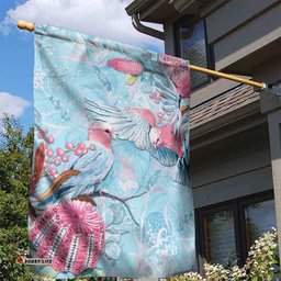 Galah Birds Australia Baby Blue & Pink Garden Flag LT7