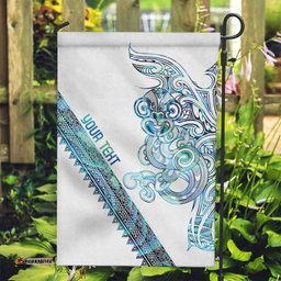 Kahui Whetu Paua shell Kowhaiwhai Taniko Personalised Garden Flag Taniwha Maori Tribal Style LT9