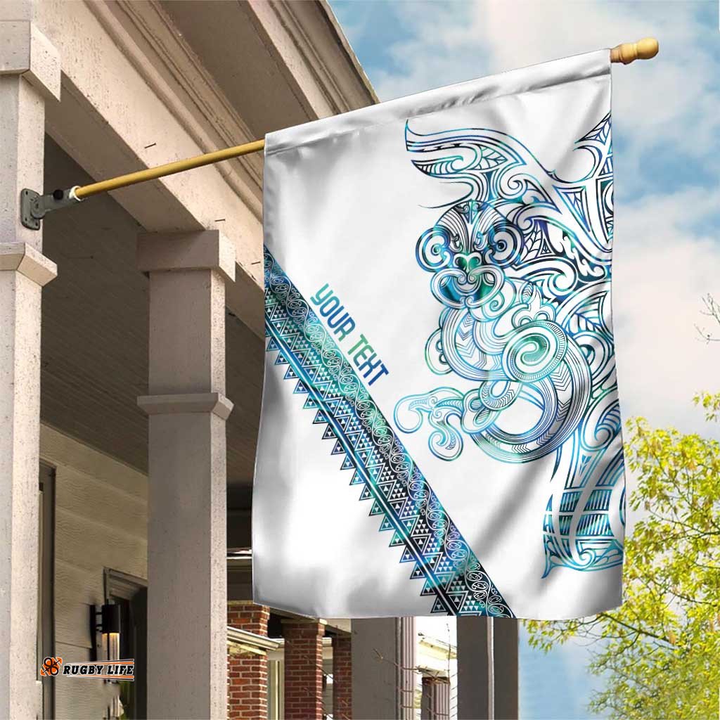 Kahui Whetu Paua shell Kowhaiwhai Taniko Personalised Garden Flag Taniwha Maori Tribal Style LT9