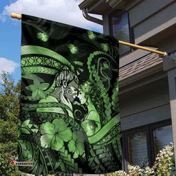 Maori Romantic Valentine Garden Flag The Hongi Kiss Green Galaxy DT05