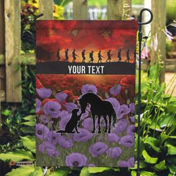 Personalised ANZAC Day Garden Flag Remembering the Animals of War LT19