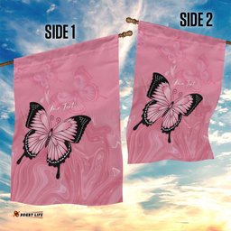 Personalised Australia Breast Cancer Awareness Garden Flag Pink Ribbon Butterfly Opal Pattern LT14