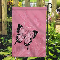 Personalised Australia Breast Cancer Awareness Garden Flag Pink Ribbon Butterfly Opal Pattern LT14