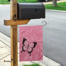 Personalised Australia Breast Cancer Awareness Garden Flag Pink Ribbon Butterfly Opal Pattern LT14