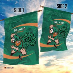 Ireland Rugby Sevens Garden Flag Go Champions Irish Shamrock LT14