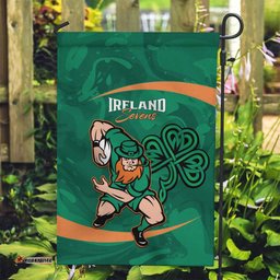 Ireland Rugby Sevens Garden Flag Go Champions Irish Shamrock LT14