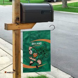 Ireland Rugby Sevens Garden Flag Go Champions Irish Shamrock LT14