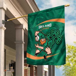 Ireland Rugby Sevens Garden Flag Go Champions Irish Shamrock LT14