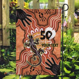 Personalised Australia Lizard NAIDOC Week 2026 Garden Flag 50 Years of Deadly Aboriginal Art LT14