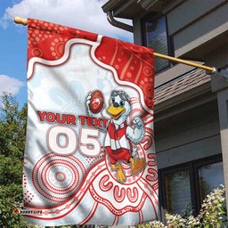Custom Swans Football Garden Flag Aboriginal Dot Art Pattern DT05