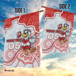 Custom Swans Football Garden Flag Aboriginal Dot Art Pattern DT05