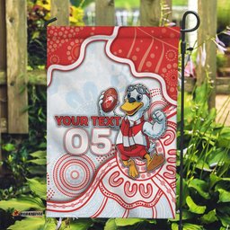 Custom Swans Football Garden Flag Aboriginal Dot Art Pattern DT05
