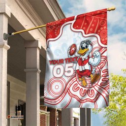 Custom Swans Football Garden Flag Aboriginal Dot Art Pattern DT05