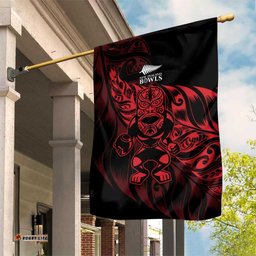 New Zealand Lawn Bowls Garden Flag Red Maori Warrior Tribal Silver Fern LT9