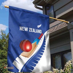 New Zealand Cricket Garden Flag Kiwi Birds Haka Dance Blue Fern Sporty Style LT03