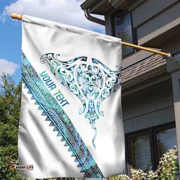 Kahui Whetu Paua shell Kowhaiwhai Taniko Personalised Garden Flag Manta Ray Shark-Turtle Maori Tribal Style LT9
