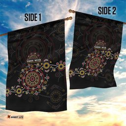 NAIDOC Deadly 50 Years Garden Flag Aboriginal Black Gold Boomerang Art LT9
