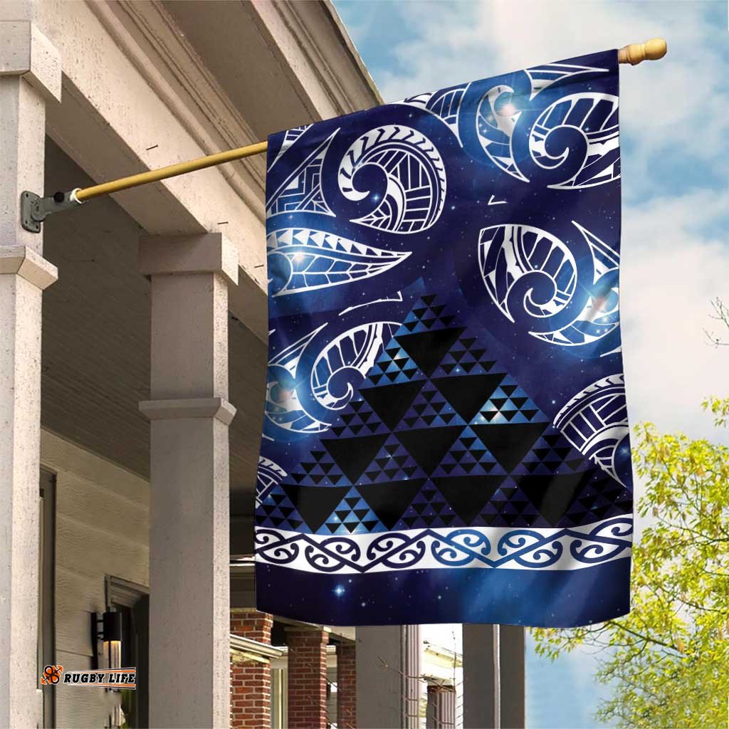Matariki New Zealand Garden Flag NZ Niho Taniwha Maori New Year Blue Galaxy LT14
