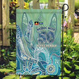 NAIDOC Week - 50 Years Deadly Torres Strait Garden Flag Pastel Waves LT7