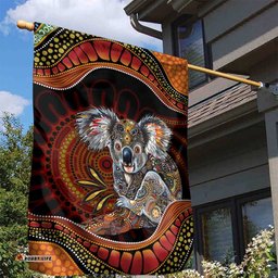 Indigenous Koala Australia Garden Flag Australian Aboriginal Art Proud LT14