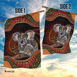 Indigenous Koala Australia Garden Flag Australian Aboriginal Art Proud LT14