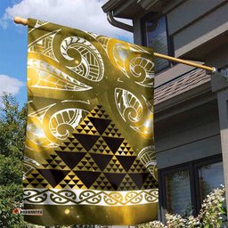 Matariki New Zealand Garden Flag NZ Niho Taniwha Maori New Year Yellow Galaxy LT14