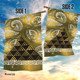 Matariki New Zealand Garden Flag NZ Niho Taniwha Maori New Year Yellow Galaxy LT14