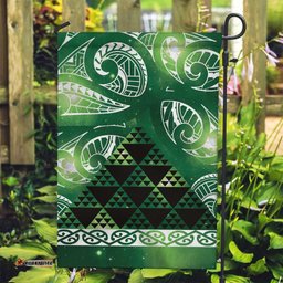 Matariki New Zealand Garden Flag NZ Niho Taniwha Maori New Year Green Galaxy LT14