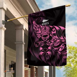 New Zealand Lawn Bowls Garden Flag Pink Maori Warrior Tribal Silver Fern LT9