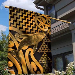 Humpback Whale Matariki New Zealand Garden Flag NZ Maori Paikea Poutama Luxury Gold LT14