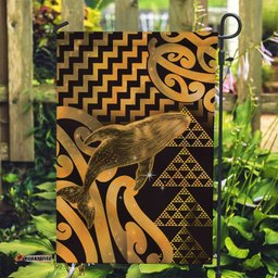 Humpback Whale Matariki New Zealand Garden Flag NZ Maori Paikea Poutama Luxury Gold LT14