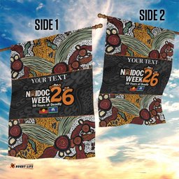 Personalised NAIDOC Deadly 50 Years Garden Flag Minimalist Aboriginal Art LT9