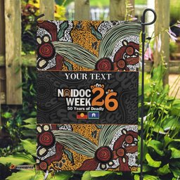 Personalised NAIDOC Deadly 50 Years Garden Flag Minimalist Aboriginal Art LT9