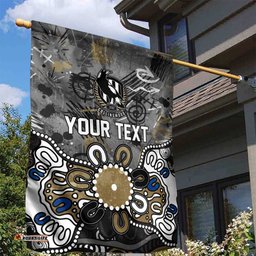 Personalized Collingwood Magpies Garden Flag Aboriginal Dot Painting Graffiti Style TS04