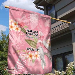 Personalised Galah Cockatoo Fighting in Pink Garden Flag Australian Breast Cancer Spirit LT9