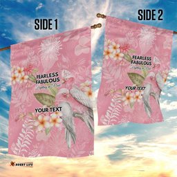 Personalised Galah Cockatoo Fighting in Pink Garden Flag Australian Breast Cancer Spirit LT9